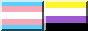 half-trans flag, half nonbinary flag